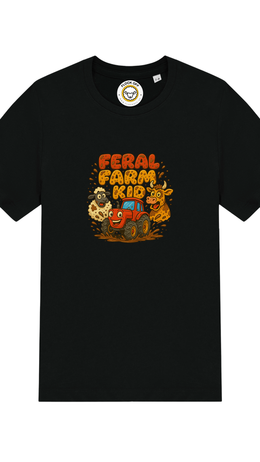Official Flock Off Kids T-Shirt - Feral Farm Kid Splosh